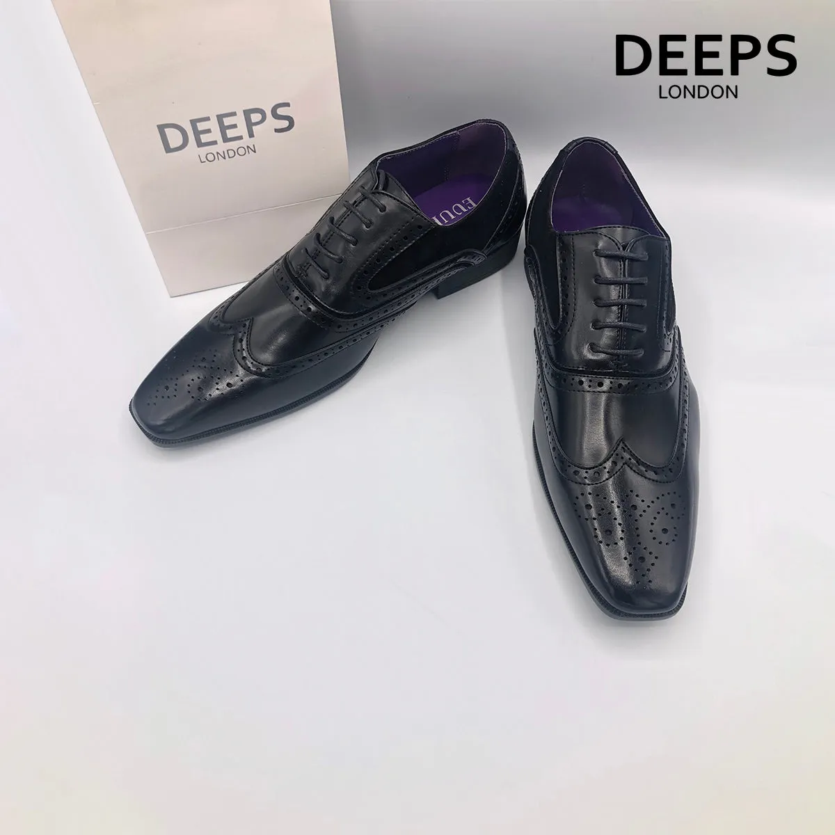 CELESTE MEN'S PATTERNED BROGUE SHOES TANNAVY