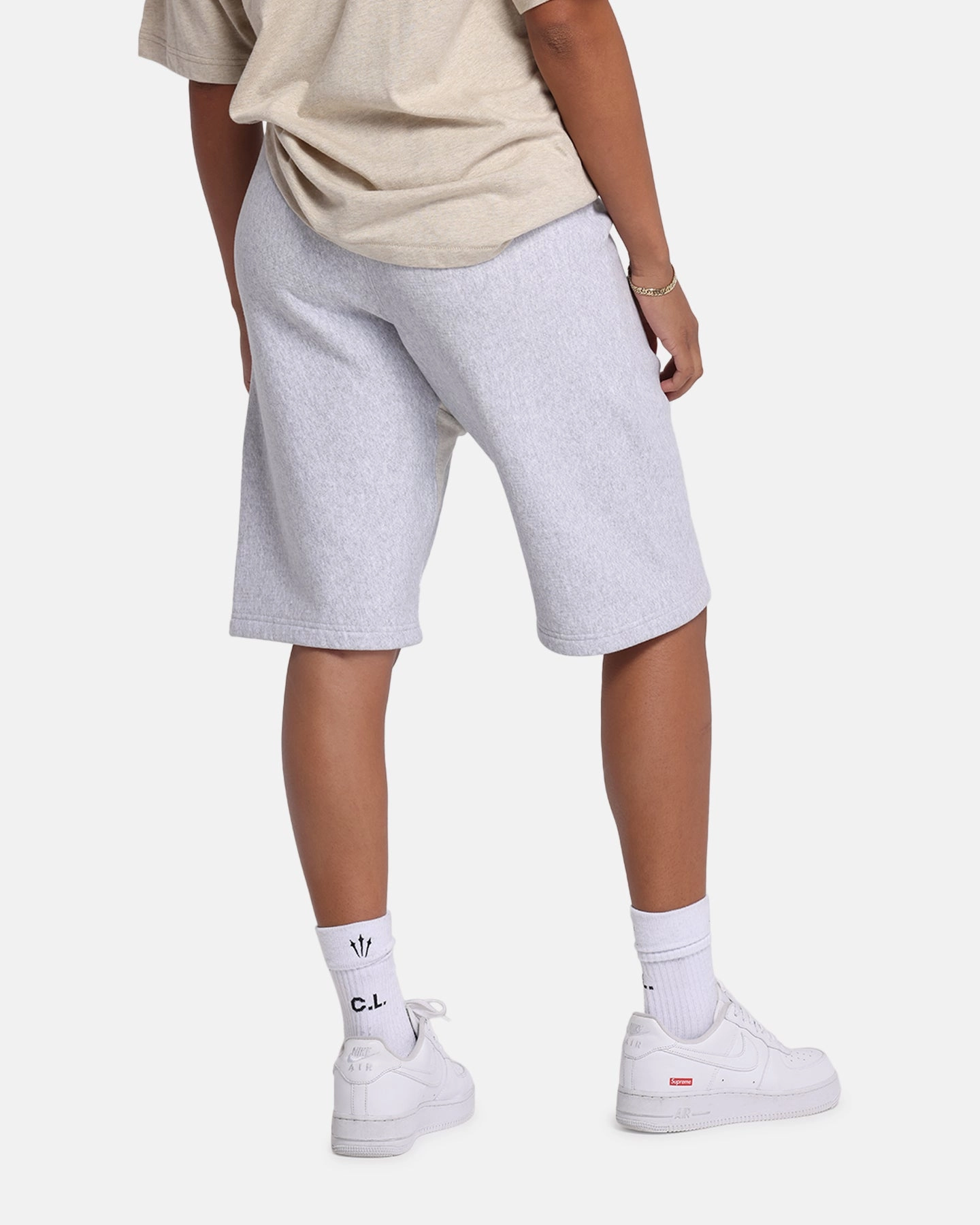Soft and Cozy Seamless Wear Champion 50's RW Fleece Shorts Oxford Grey Heather