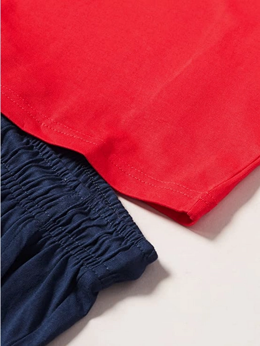 Comfort Fit VintageWash Champion completino da ragazzo Legacy Graphic T-shirt   Bermuda 306314 RS046 HRR red-navy