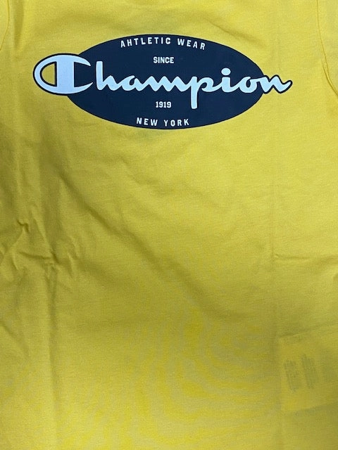 Easy Style Wear Champion completino da ragazzo Legacy Graphic T-shirt   Bermuda 306314 YS043 MIY giallo-blu