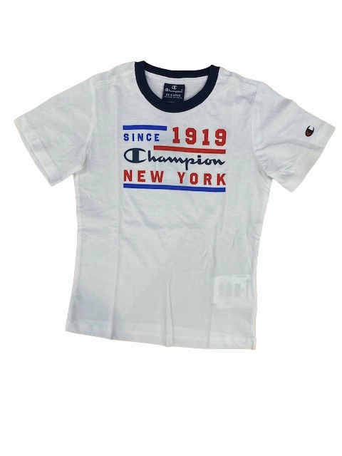 Champion completino da ragazzo Legacy Graphic T-shirt   Bermuda 306315 WW001 WHT white anniversary
