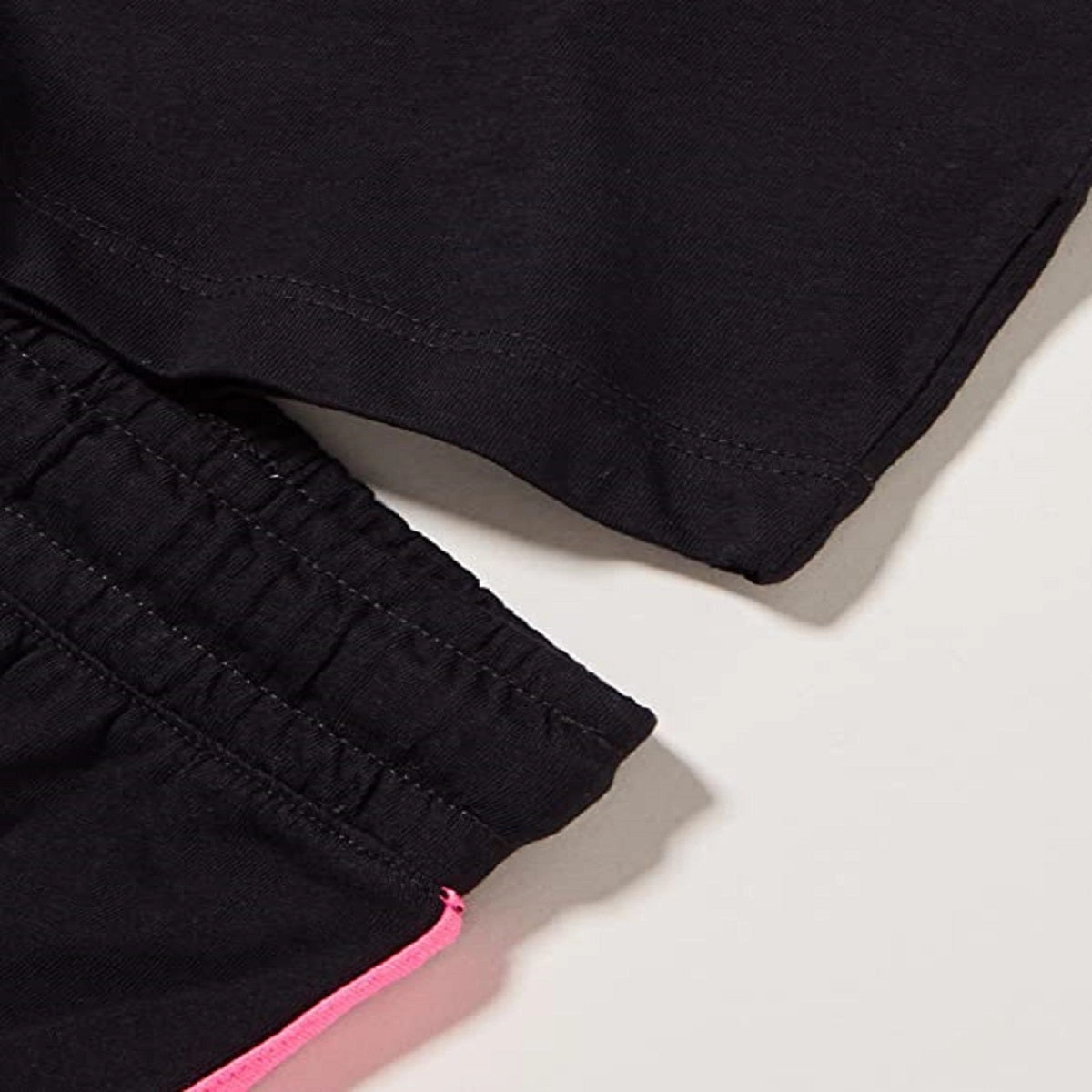 Running wear Champion Completo da bambina e ragazza Legacy Fun Club Thirt e Short 404678 KK001 NBK nero