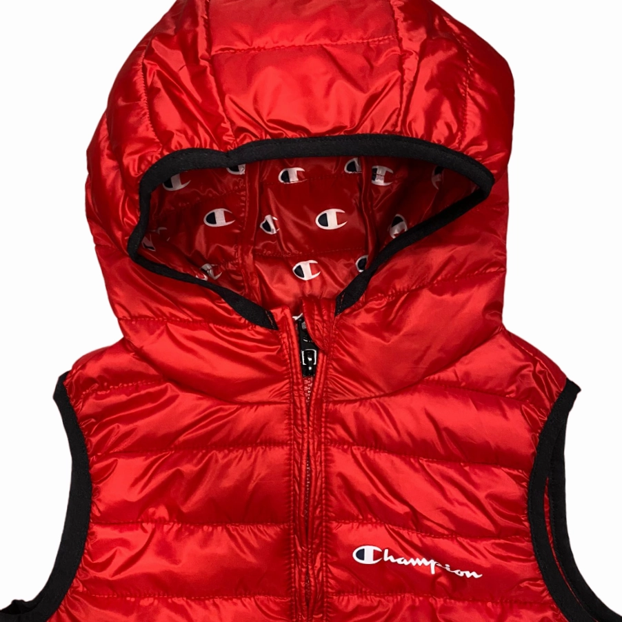 Champion giubbino smanicato con cappuccio da bambino 306774 rosso Glamour suitable for work commutes