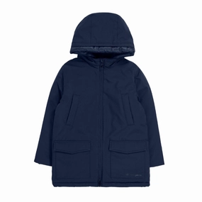casual lunch Flexible Shield Champion giubbotto con cappuccio da ragazzo 306572 BS501 blu