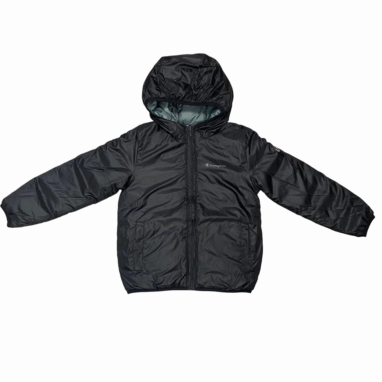 Champion Giubbotto con cappuccio reversibile 306570 NBK/BLG nero-blu Planner