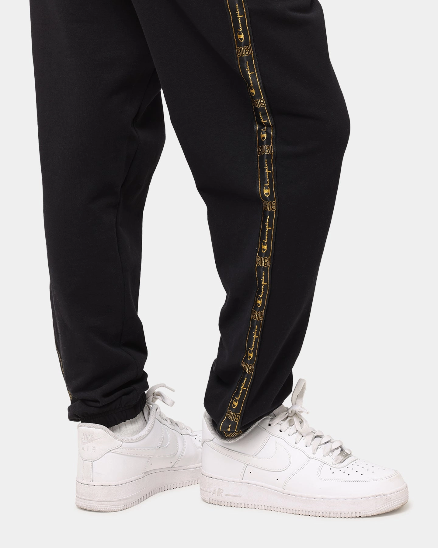 Slim Fit Wear Core Fit Champion Lux Taping Joggers Black