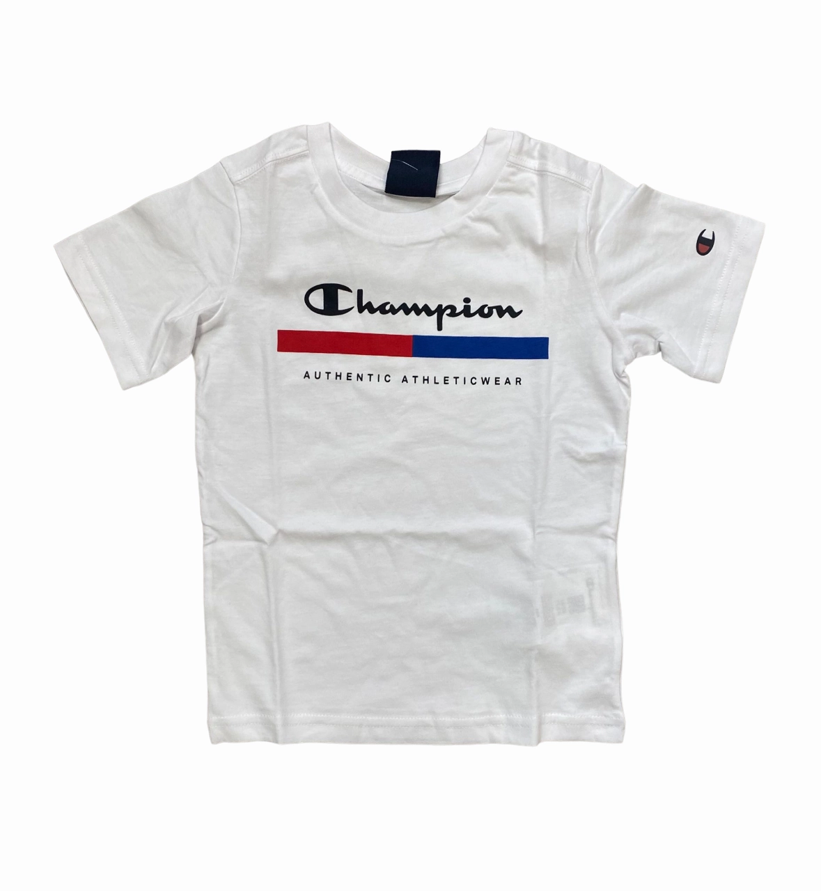 Champion maglietta manica corta da ragazzo con stampa 306696 bianco Fashionable Piece Bold Design