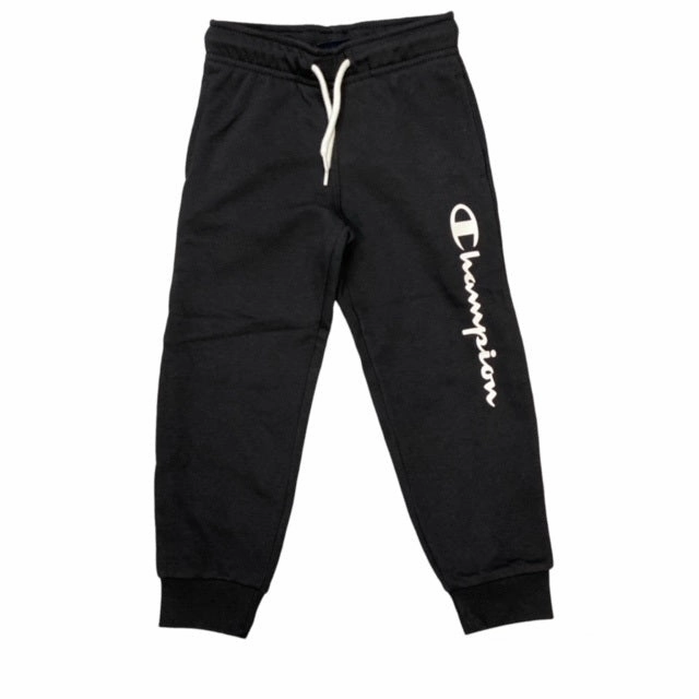 Tagless Neckline Comfort Track Leggings Capri Champion Pantalone sortivo da ragazzo in felpa garzata con polsino alla caviglia 305906 KK001 NBK nero