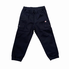 Champion pantalone sportivo Cargo con elastico e tasconi da ragazzo 306767 KK001 nero Running Ready Sport Style