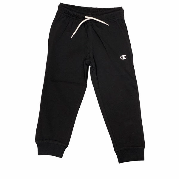 Champion Pantalone Sportivo da ragazzo con polsino Legacy Basic-Pro Jersey 306026 KK001 NBK nero Stylish Movement Comfort Stretch Pants Capri