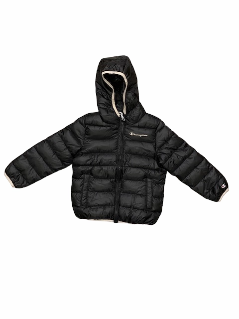 Champion Piumino con cappuccio da ragazza 306197 KK001 NBK nero rosa Anti Static Lining
