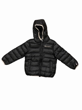 Champion Piumino con cappuccio da ragazza 306197 KK001 NBK nero rosa Anti Static Lining