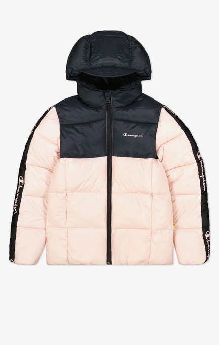 Brand Champion Piumino con cappuccio da ragazza 404518 PS075 SFP/NBK pink-black