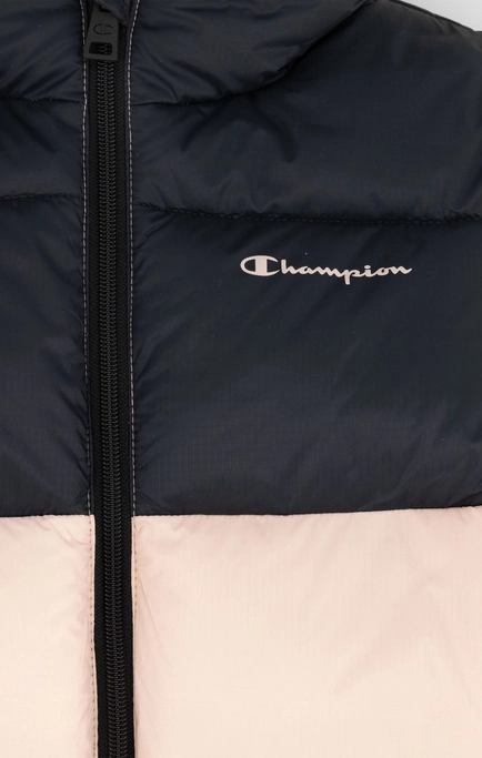 long sleeved Champion Piumino con cappuccio da ragazza 404518 PS075 SFP/NBK pink-black