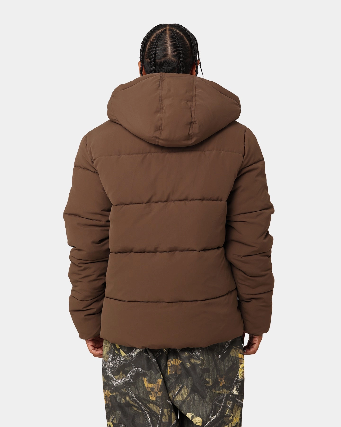 Champion Rochester Puffer Jacket Espresso Martini FleeceBacking Ergonomic Shoulder Panels