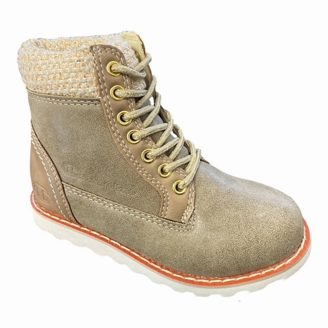 traction - pattern sole shoes Champion scarponcino da ragazza Upsate G ps S30741-F16-5186 marroncino