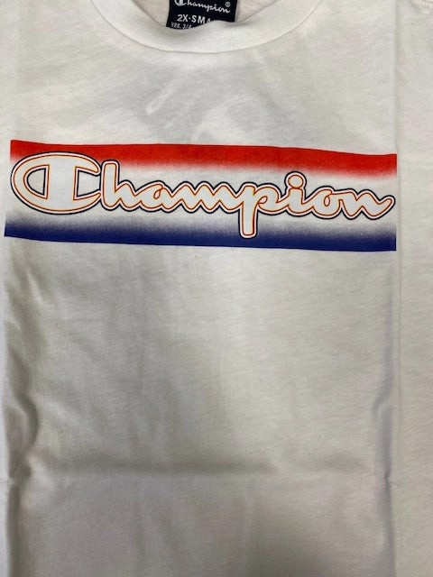 Micro Perforated Fabric Champion T-shirt manica corta da ragazzo 305979 WW001 WHT bianco