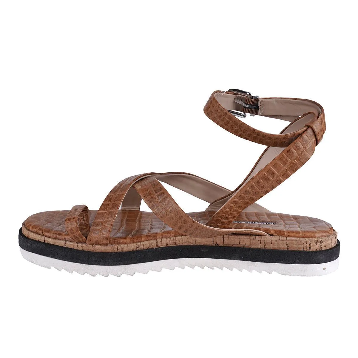 Charles By Charles David Chance Flat Sandals Leather Brown Colour For Women