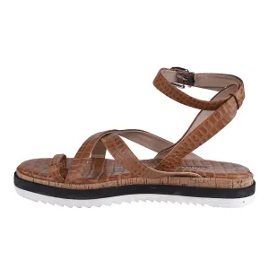Charles By Charles David Chance Flat Sandals Leather Brown Colour For Women