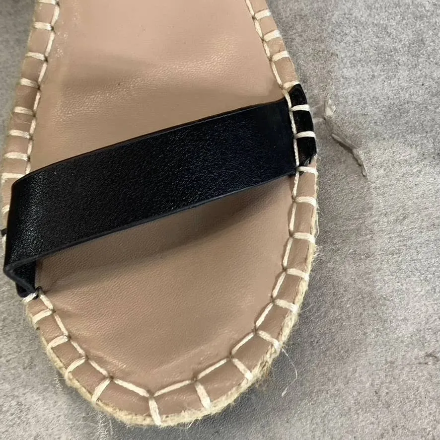CHARLES BY CHARLES DAVID Women's Black Nola Wedge Espadrille Sandals SZ 7.5