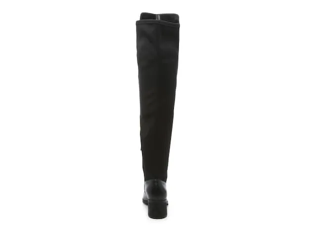 Charles David Reason Black Vegan Leather 50/50 Fitted Over The knee Riding Boots