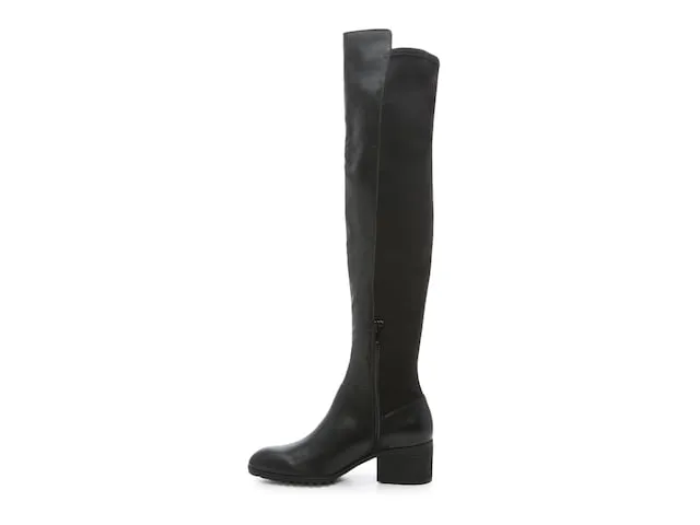 Charles David Reason Black Vegan Leather 50/50 Fitted Over The knee Riding Boots