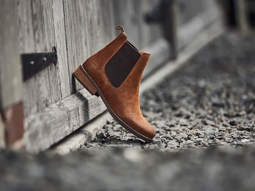 Chatham Women's Arlington Premium Suede Chelsea Boots in 3 Colour Options 3 to 8