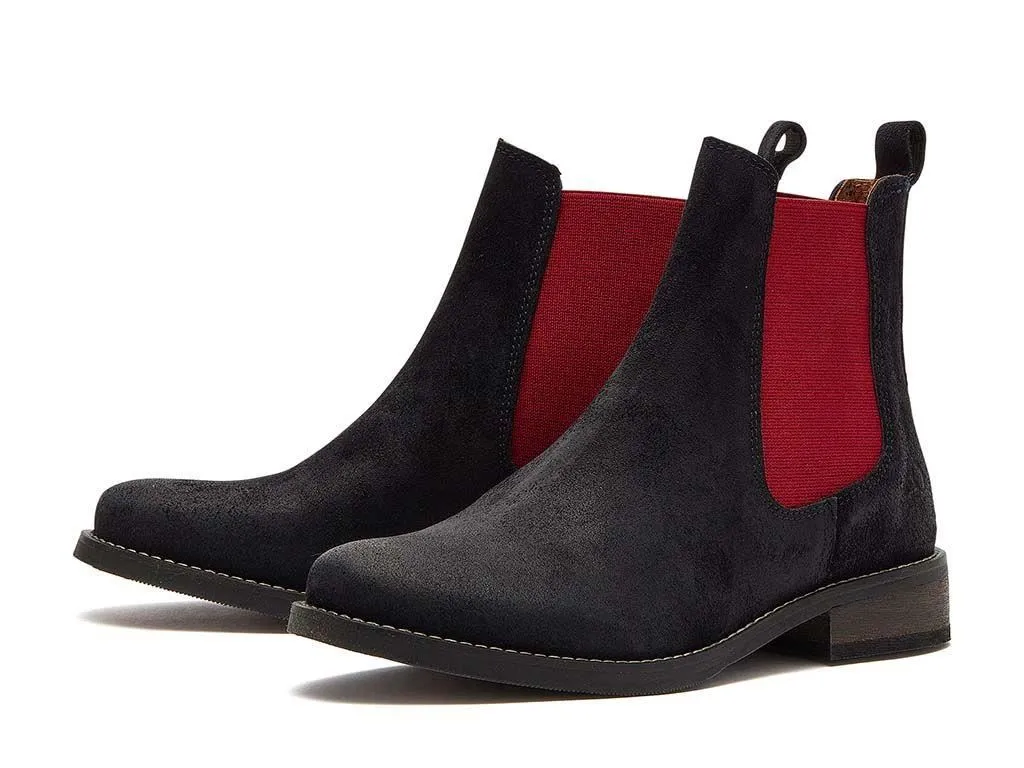 Chatham Women's Arlington Premium Suede Chelsea Boots in 3 Colour Options 3 to 8