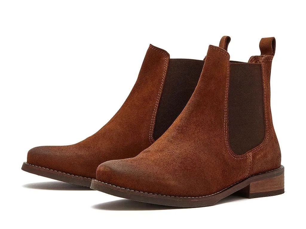 Chatham Women's Arlington Premium Suede Chelsea Boots in 3 Colour Options 3 to 8