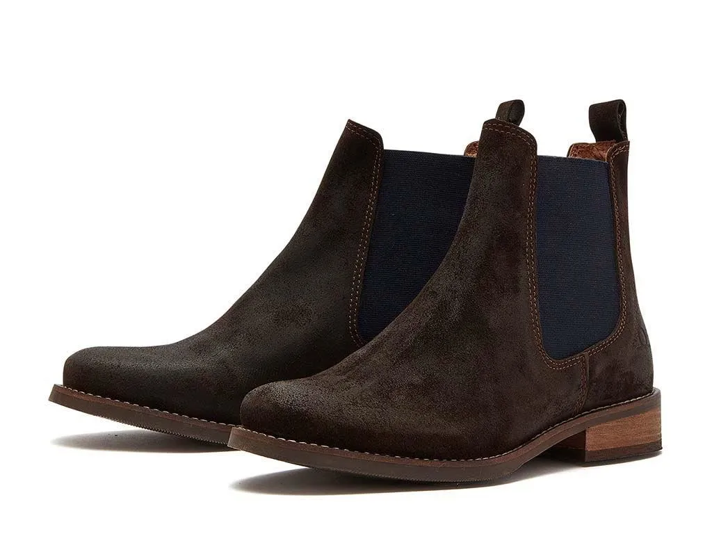 Chatham Women's Arlington Premium Suede Chelsea Boots in 3 Colour Options 3 to 8