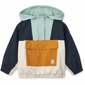 Roll Up Hood Liewood Classic Navy Multi Mix Mone Windbreaker Jacket