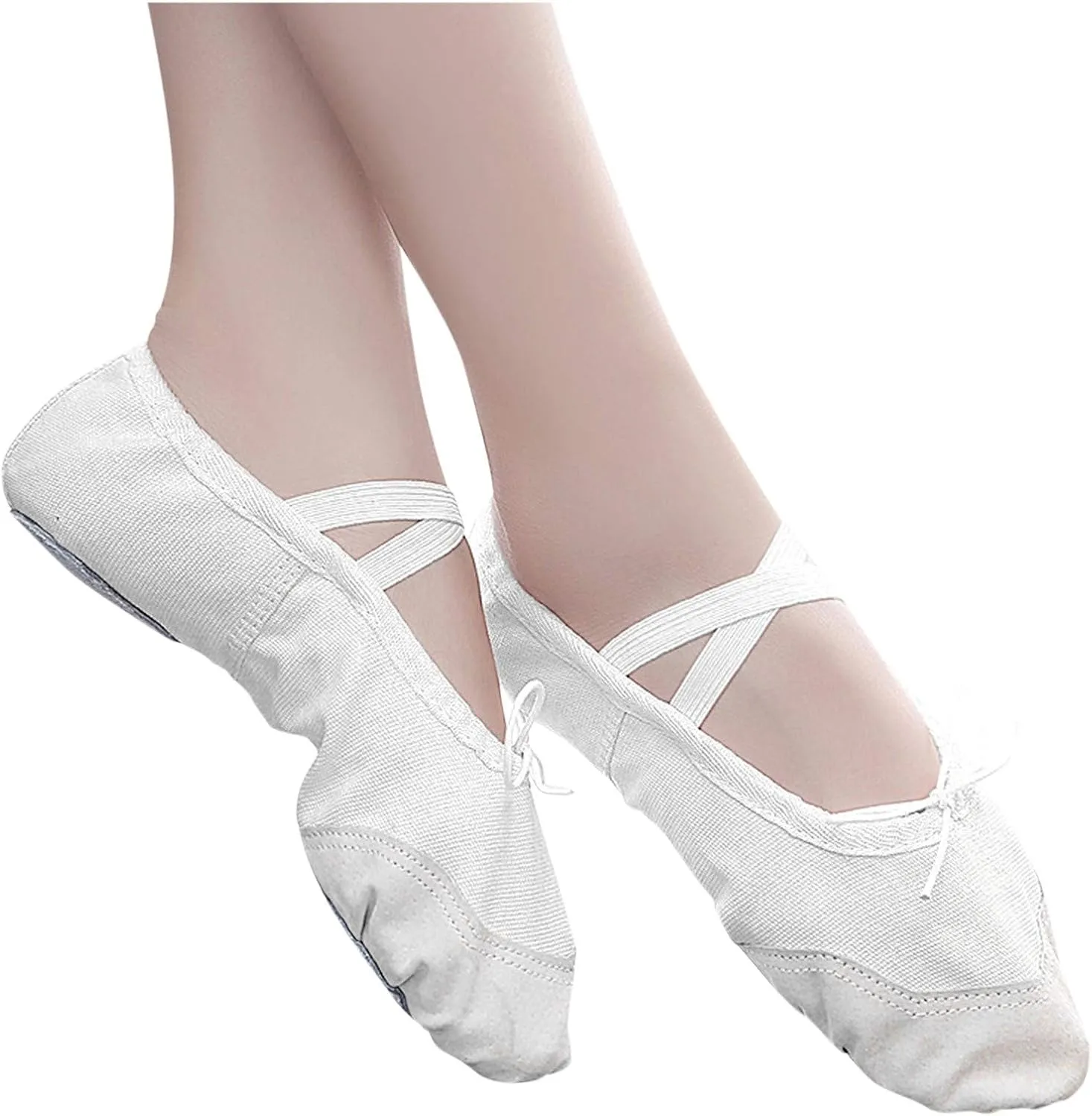 Children Casual Shoes Dance Sole Canvas Elastic Band Girls Split Flats Shoes Gymnastics Ballet Shoes Baby Shoes