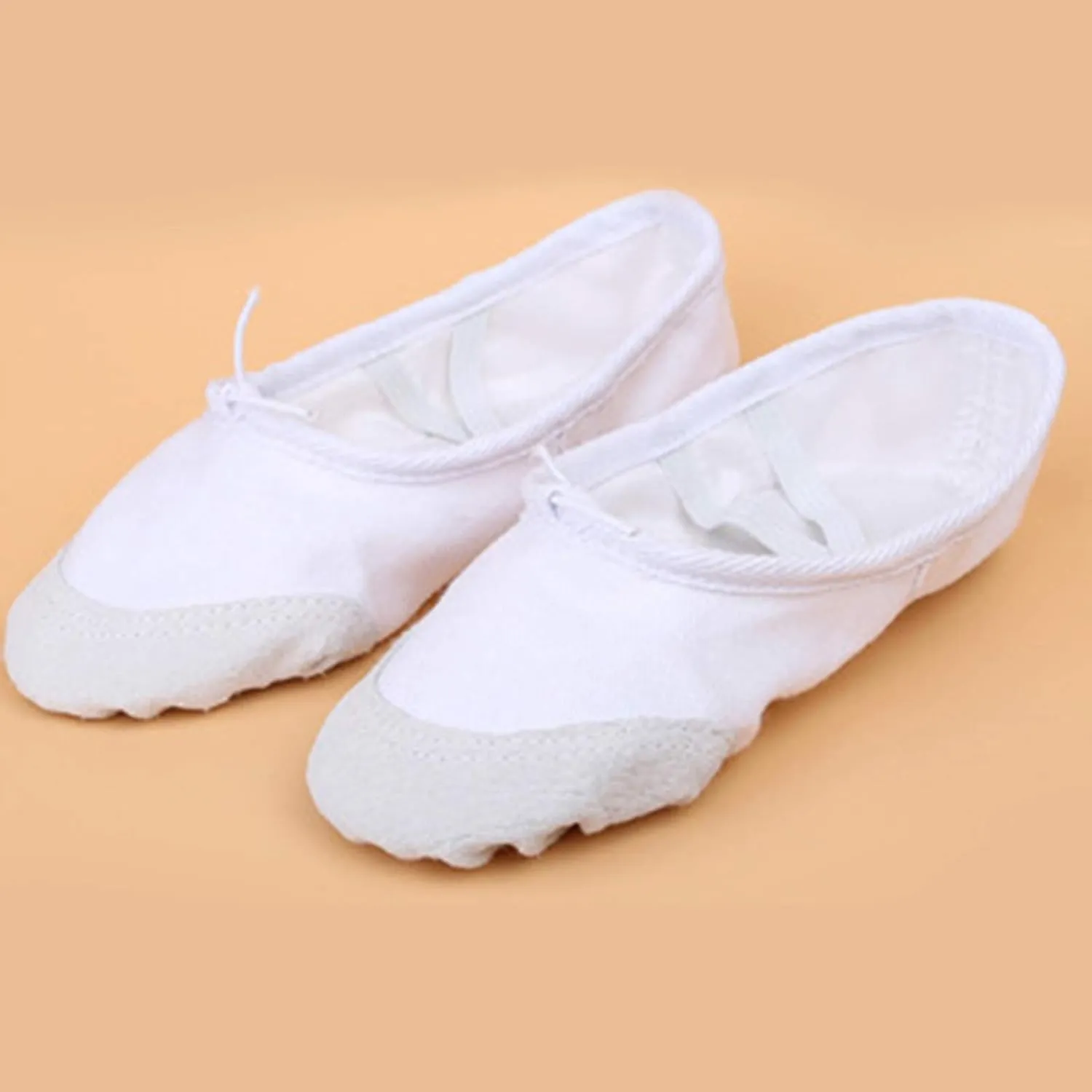 Children Casual Shoes Dance Sole Canvas Elastic Band Girls Split Flats Shoes Gymnastics Ballet Shoes Baby Shoes