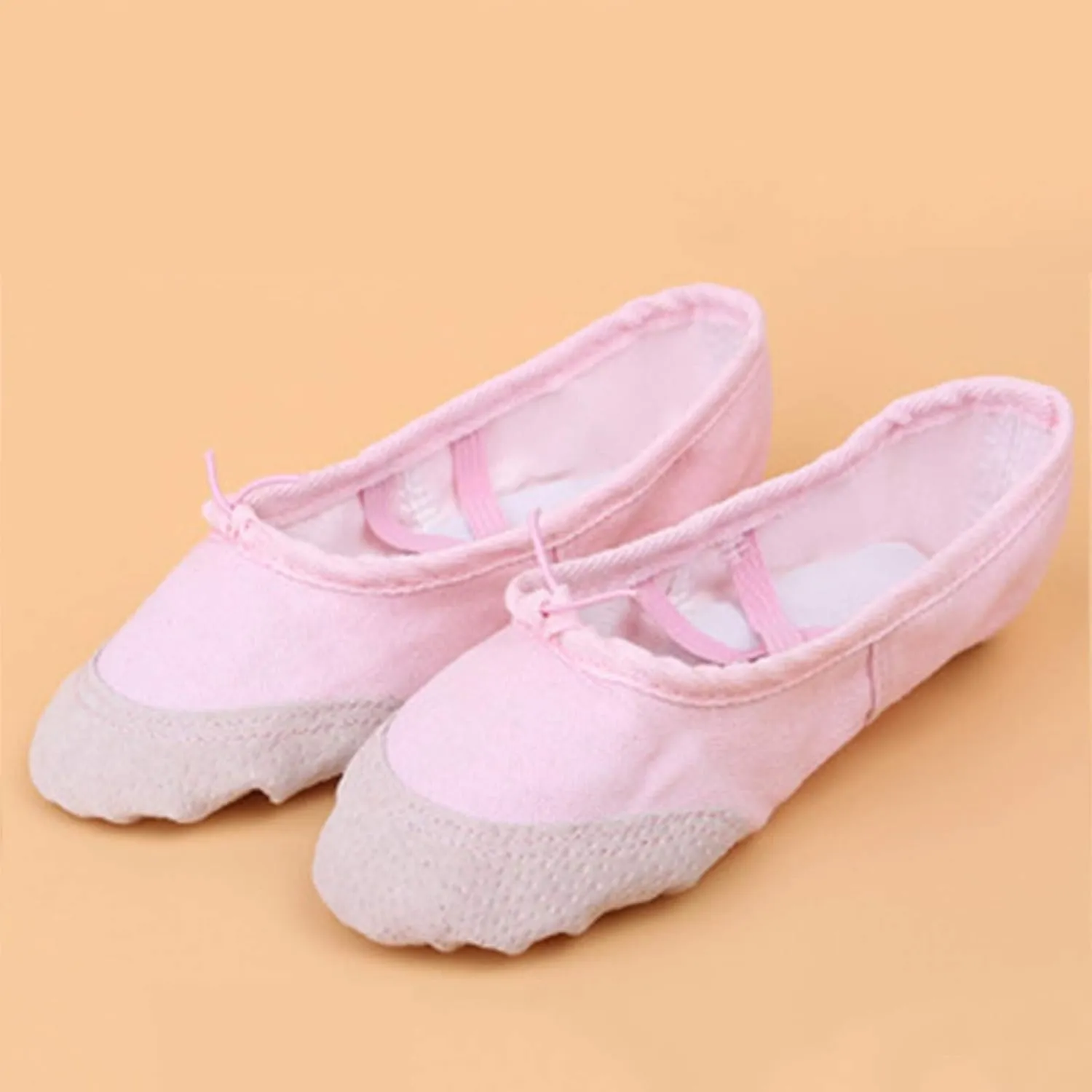 Children Casual Shoes Dance Sole Canvas Elastic Band Girls Split Flats Shoes Gymnastics Ballet Shoes Baby Shoes