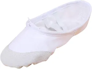 Children Casual Shoes Dance Sole Canvas Elastic Band Girls Split Flats Shoes Gymnastics Ballet Shoes Baby Shoes
