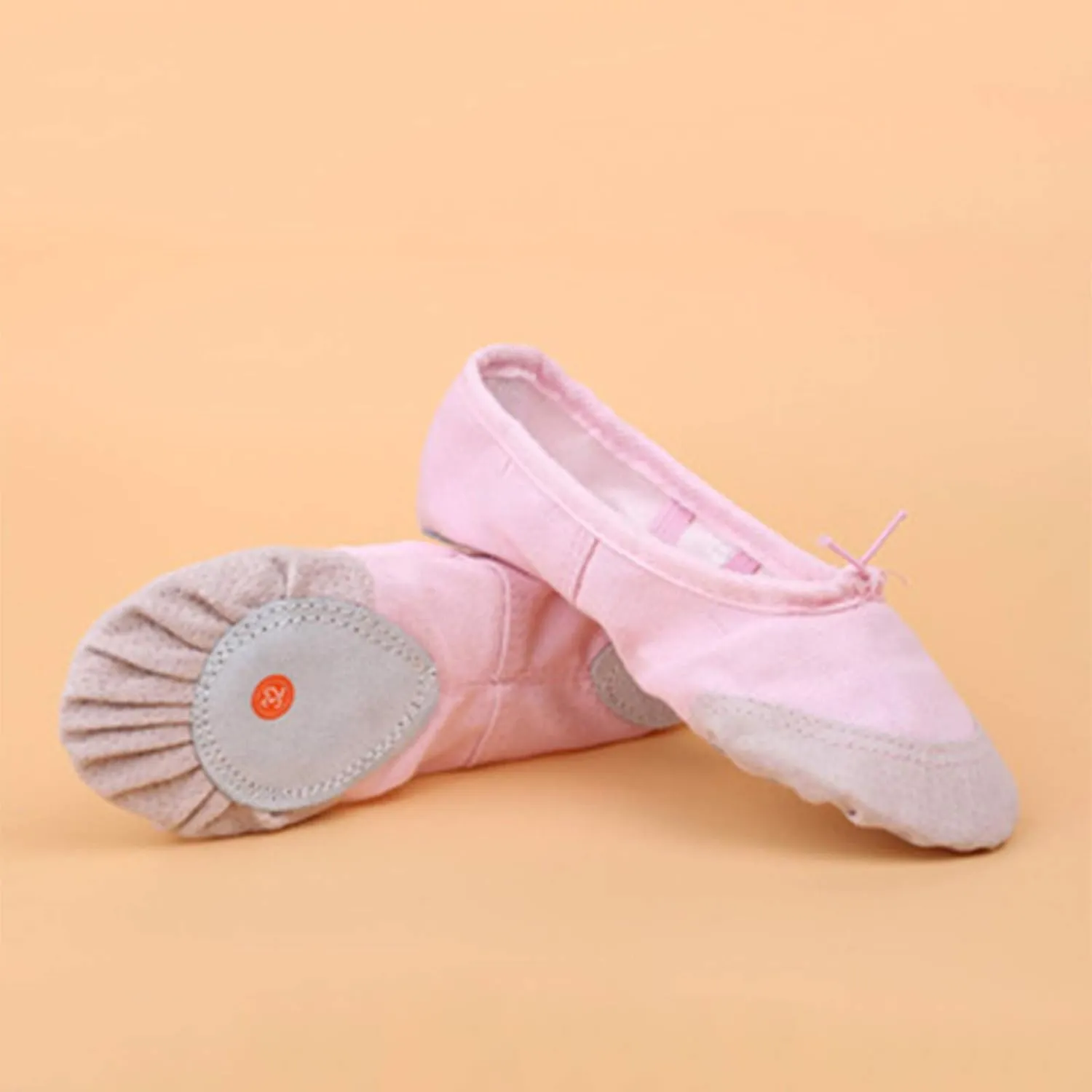 Children Casual Shoes Dance Sole Canvas Elastic Band Girls Split Flats Shoes Gymnastics Ballet Shoes Baby Shoes