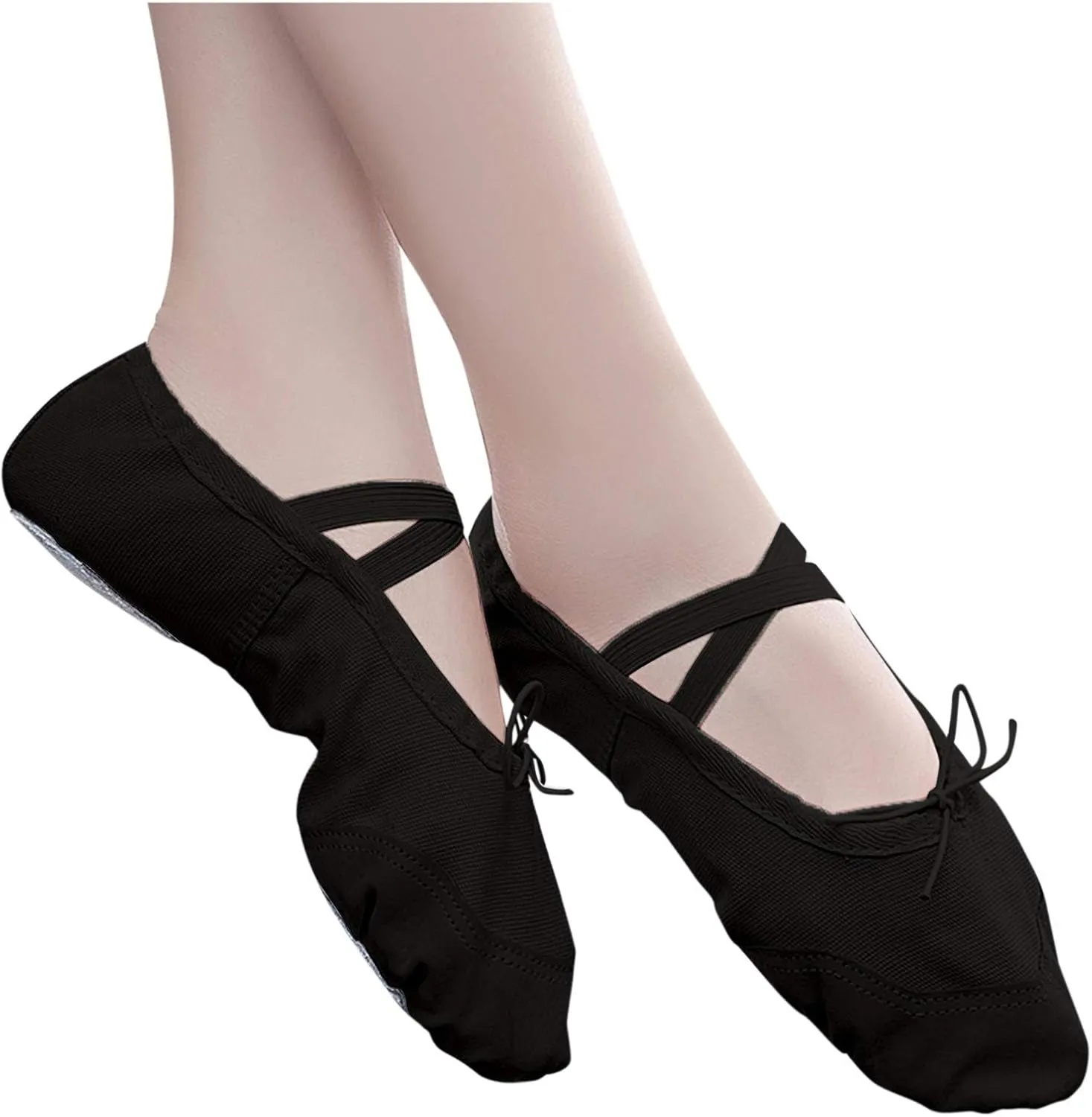 Children Casual Shoes Dance Sole Canvas Elastic Band Girls Split Flats Shoes Gymnastics Ballet Shoes Baby Shoes