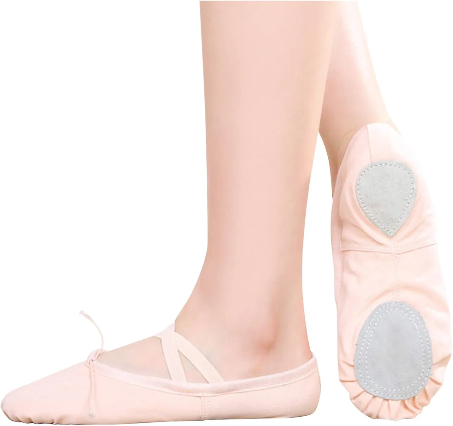 Children Casual Shoes Dance Sole Canvas Elastic Band Girls Split Flats Shoes Gymnastics Ballet Shoes Baby Shoes