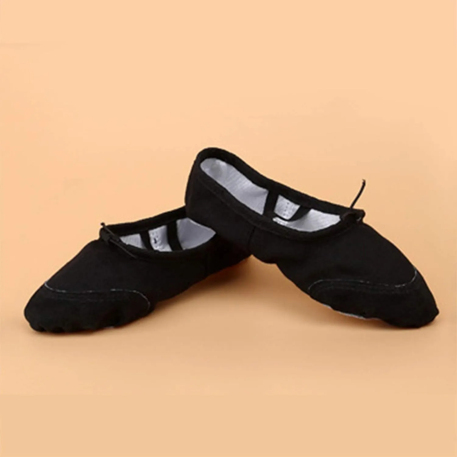 Children Casual Shoes Dance Sole Canvas Elastic Band Girls Split Flats Shoes Gymnastics Ballet Shoes Baby Shoes