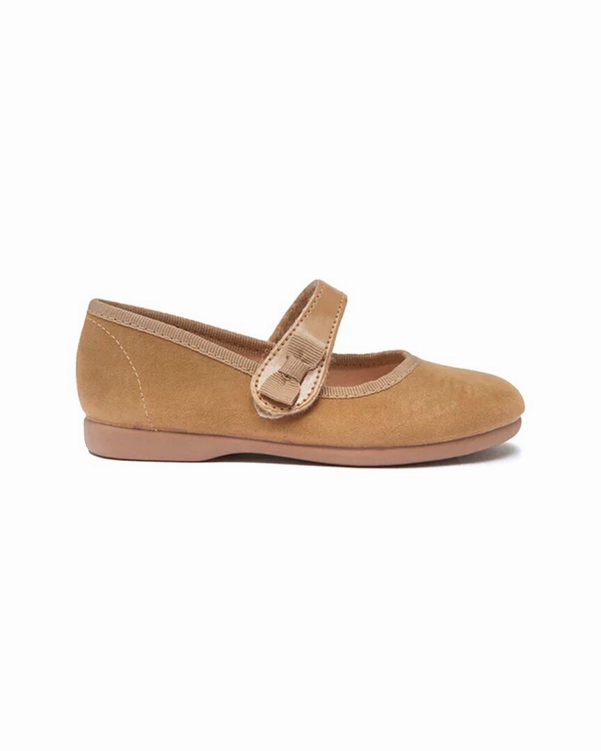 Childrenchic Bow Suede Mary Jane Non Slip Lacing System