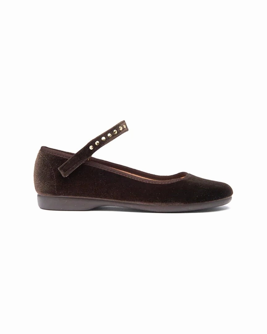 Childrenchic Studs Velvet Mary Jane Stability Focus Comfortable Feel