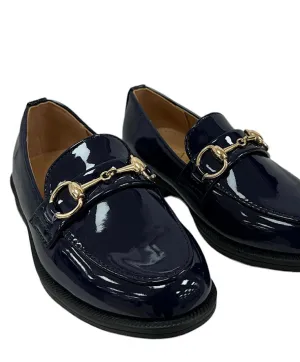 Childrens Navy snaffle Patient Snaffle Loafer