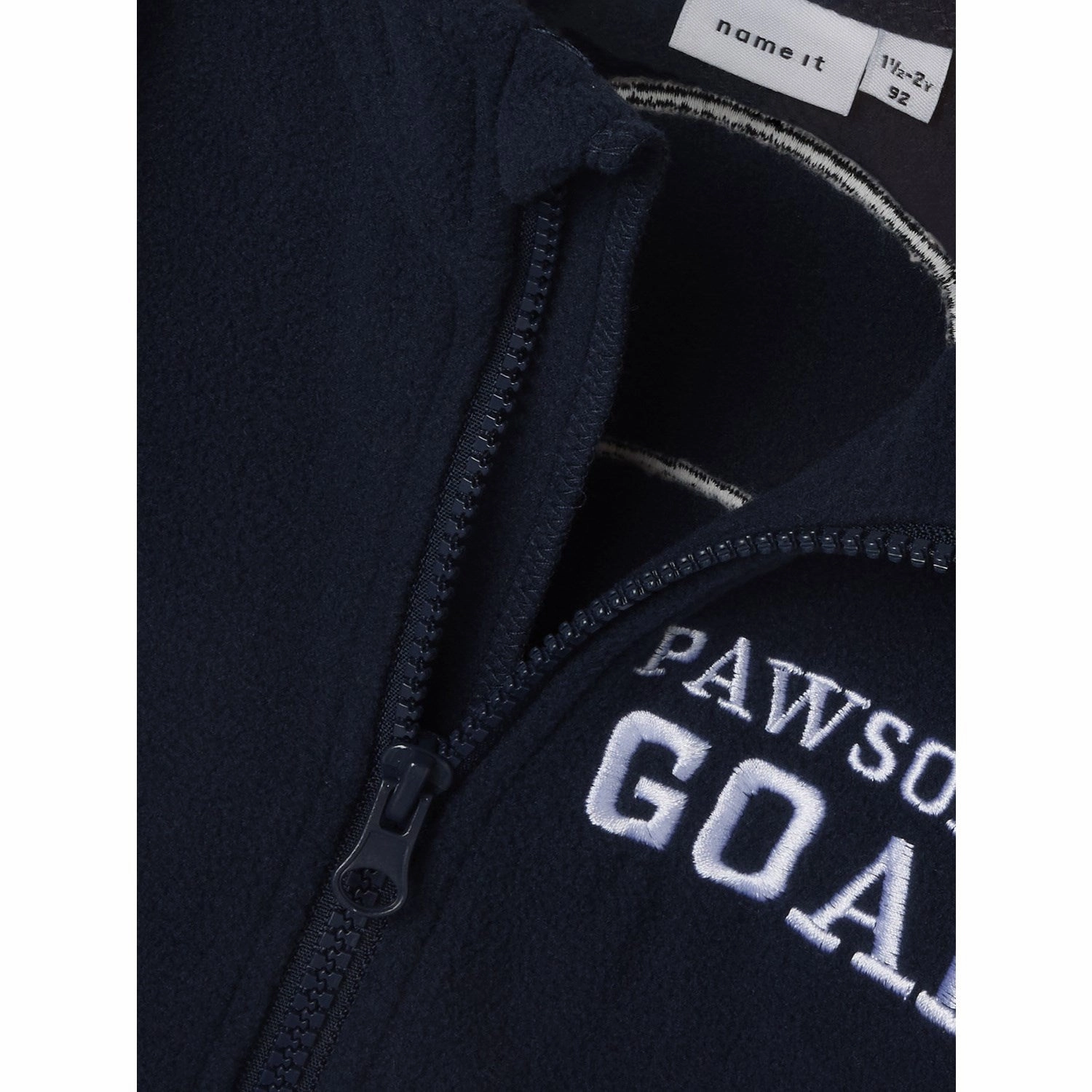 Name It Navy Blazer Nmmjohan Paw Fleece W Zip Cplg Secure Closure Systems Cold Season