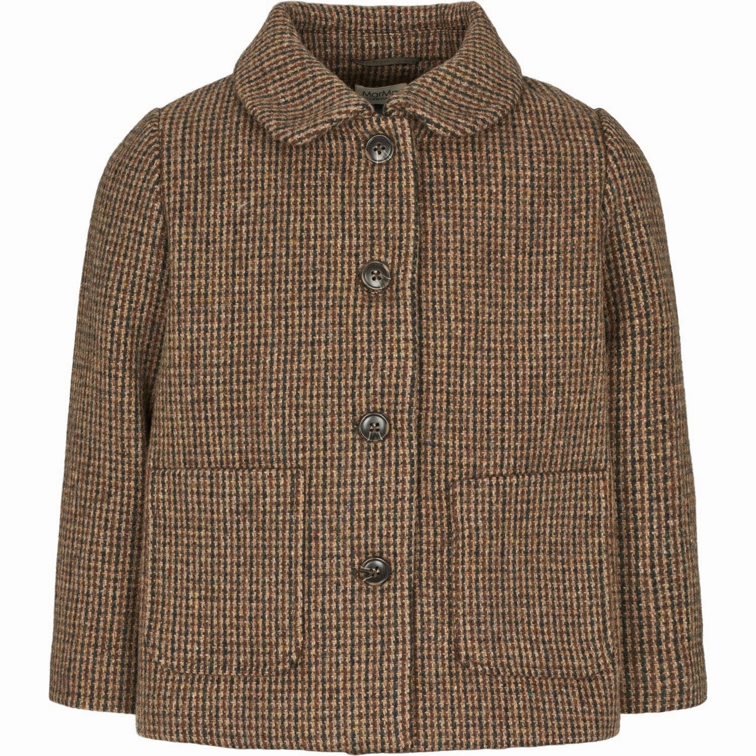 MarMar Wool Check Earthy Check Oval Jacket Comfy Essentials
