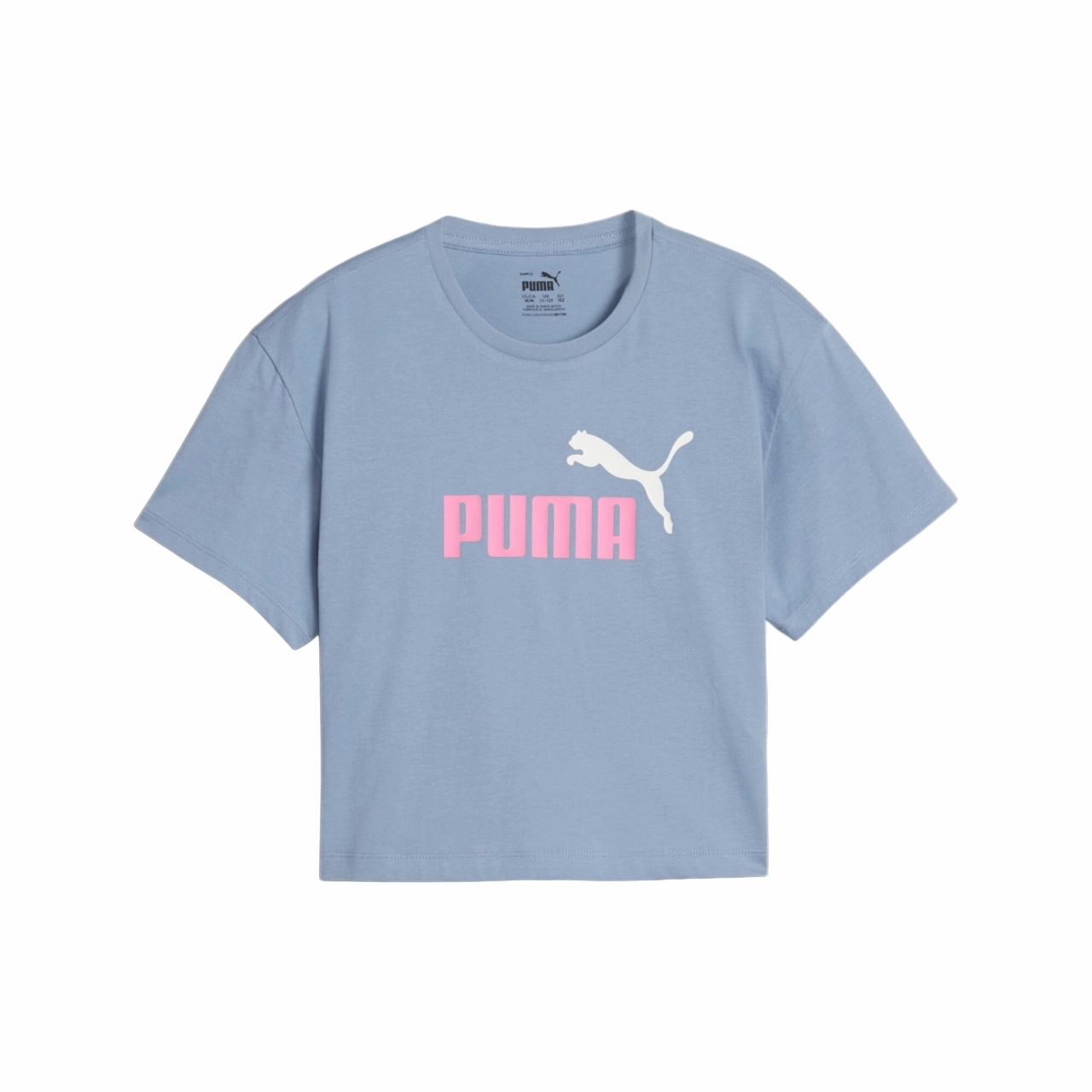 winter warmth Puma maglietta manica corta coppred con stampa logo 845346-20 celeste