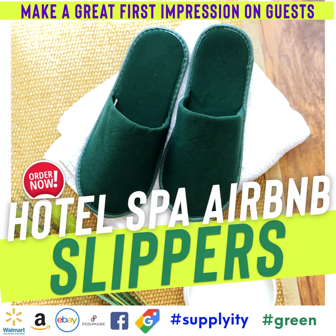 Chochili Color Mix 5 Pairs Fabric Packed Terry Cotton Disposable Hotel Slippers for Airbnb Spa Wedding Guests White Blue Green Black Red