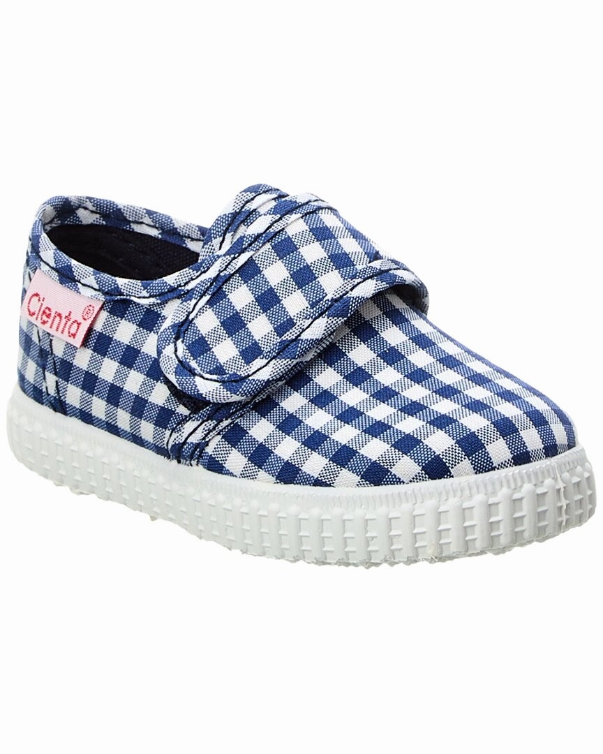 Cienta Blucher Vichy Canvas Sneaker Elastic Lacing