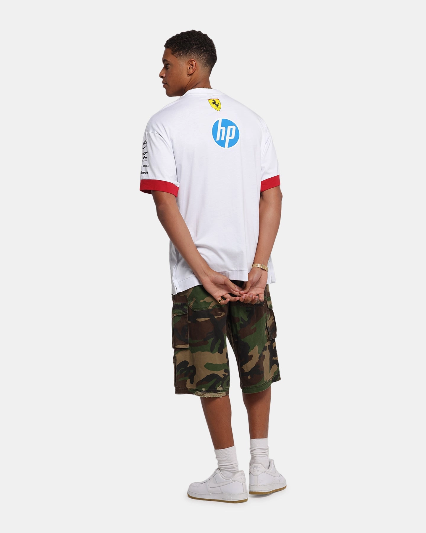 Puma X Scuderia Ferrari Drivers Oversized T-Shirt White Premium Comfort Relax Outfit