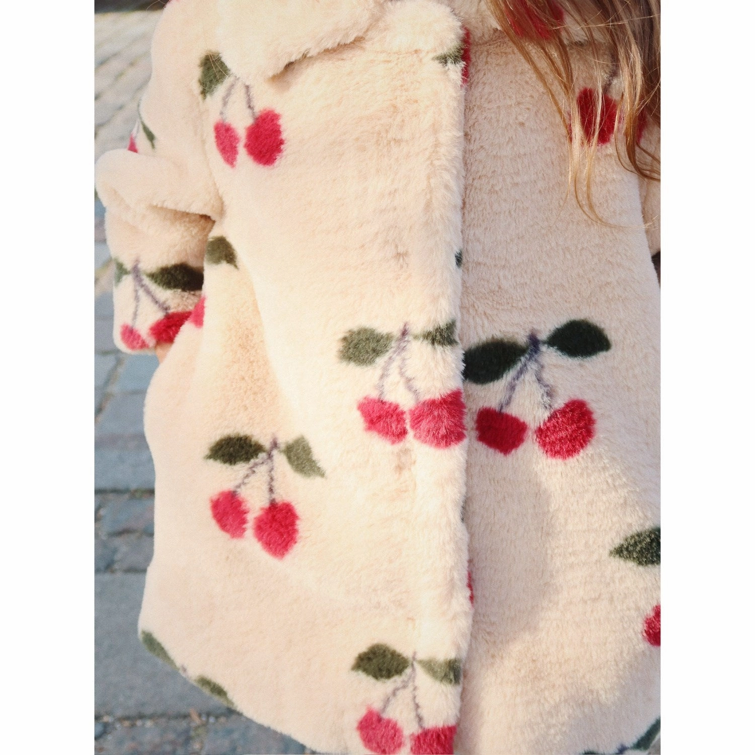 Reversible Style Konges Sl?jd Ma Grande Cerise Fuzzie Coat Grs