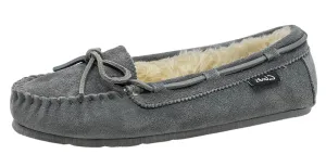 CLARKS Holly Indoor Outdoor Faux Fur Slippers Grey Crme (8, Grey Creme)
